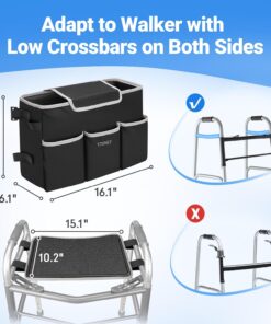 Alternative view of Walker Basket with Tray