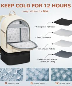 Interior view showing pump section and milk storage compartment